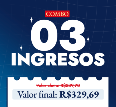 Combo 3 Ingressos CineDorama